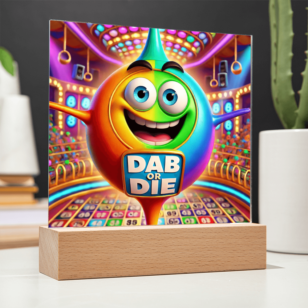 Dab Or Die 02 - Acrylic Square Plaque - Gift for Her - Gift for Him