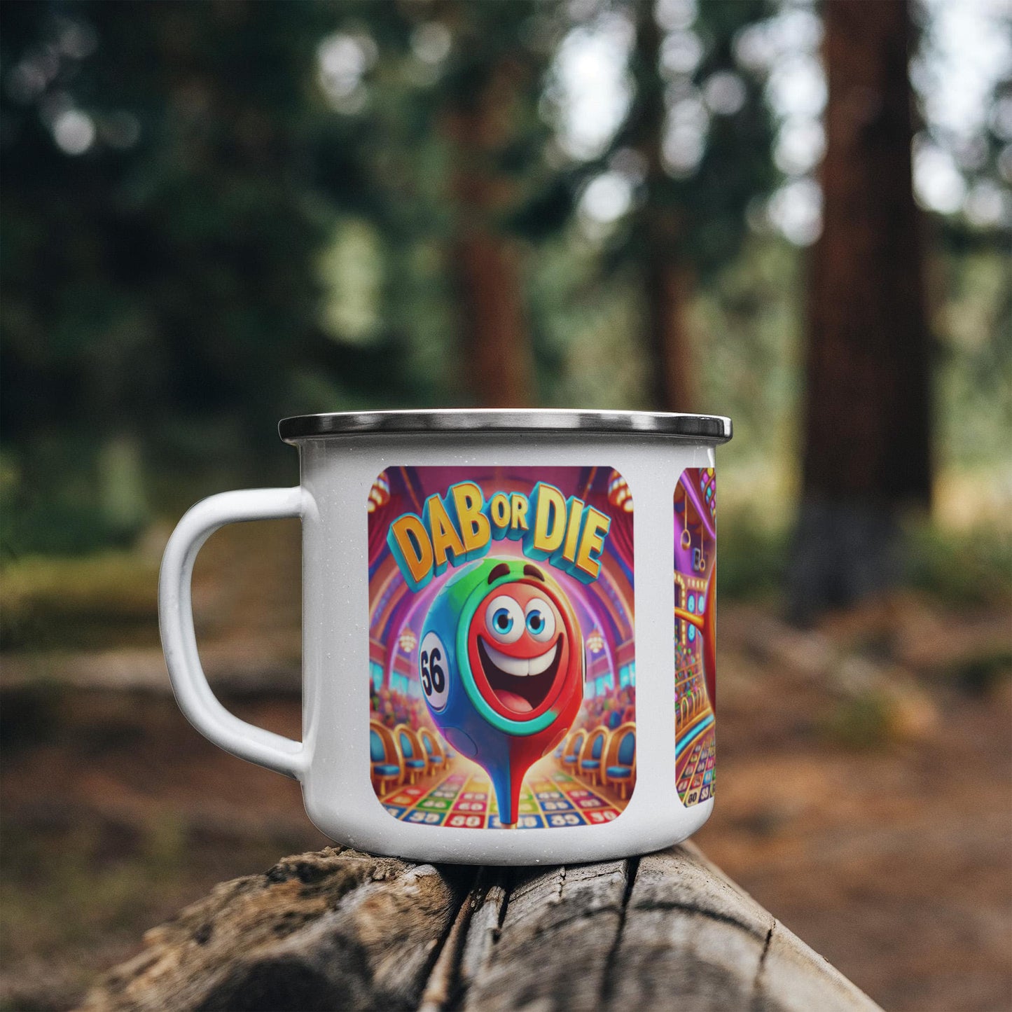 Dab Or Die - 12oz Enamel Camping Mug - Gift for Her - Gift for Him