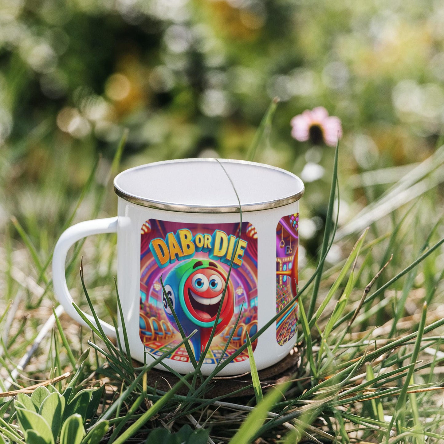 Dab Or Die - 12oz Enamel Camping Mug - Gift for Her - Gift for Him