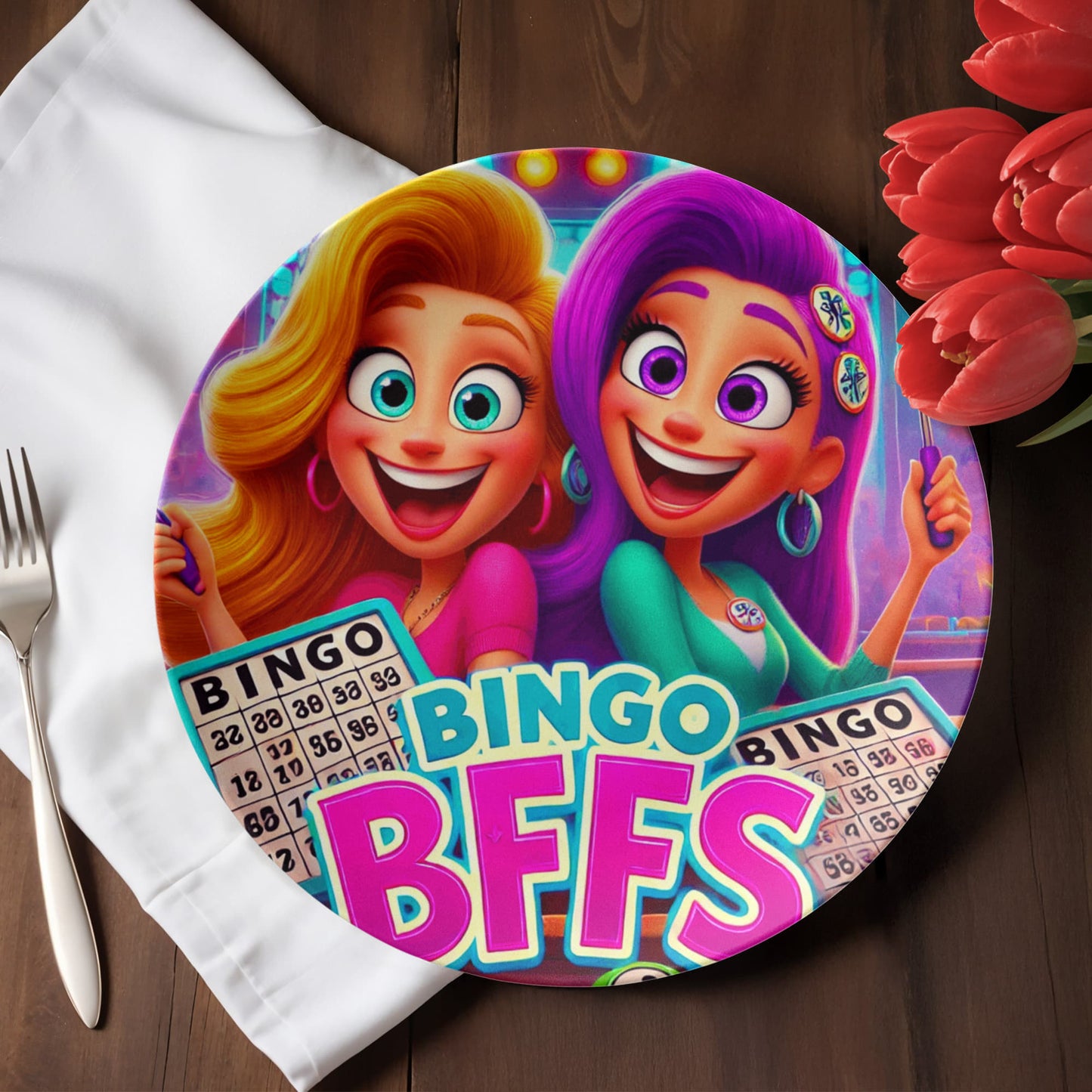 Bingo BFFS 2 - 10" Plate - Gift for Her