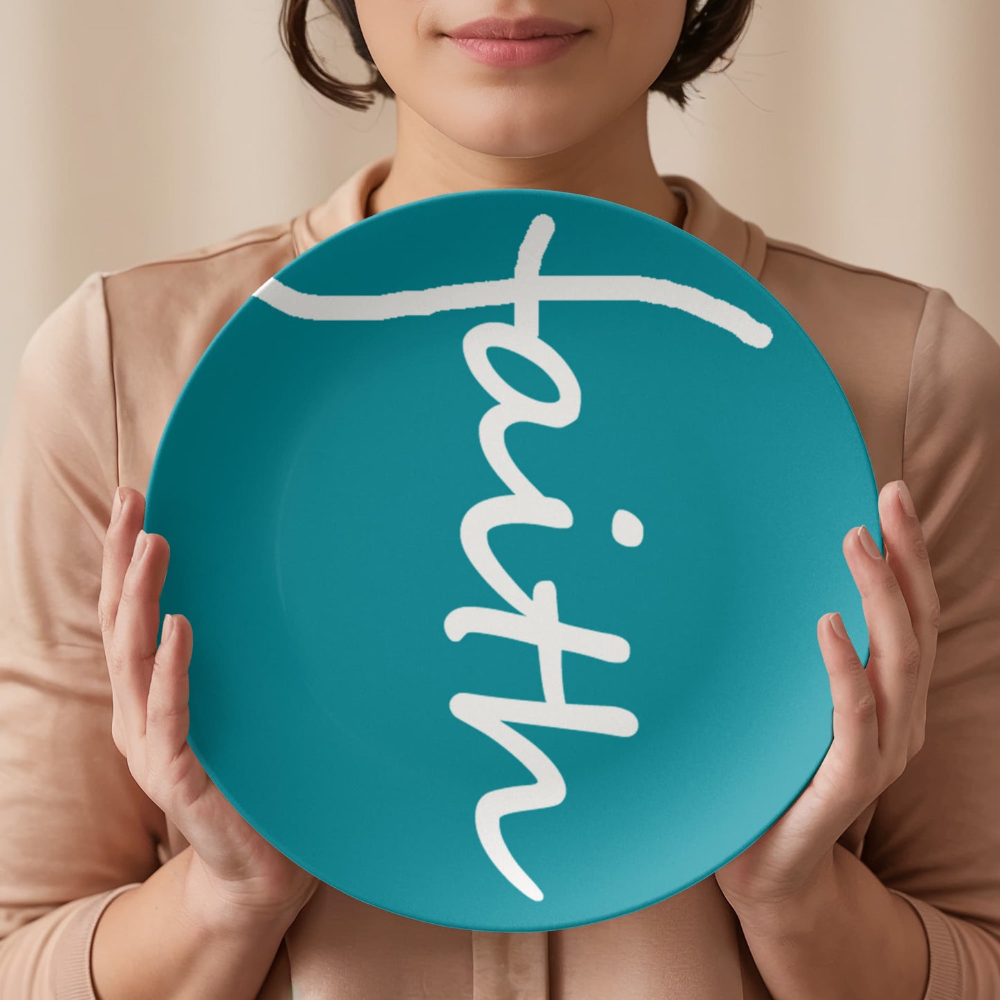 Faith (White) - 10" Plate - Gift for Her - Gift for Him