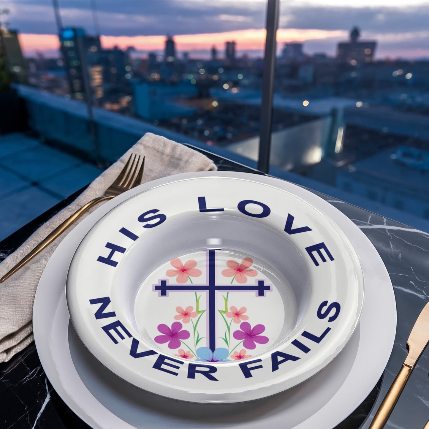 His Love Never Fails - 8.5” Bowl - Gift for Her