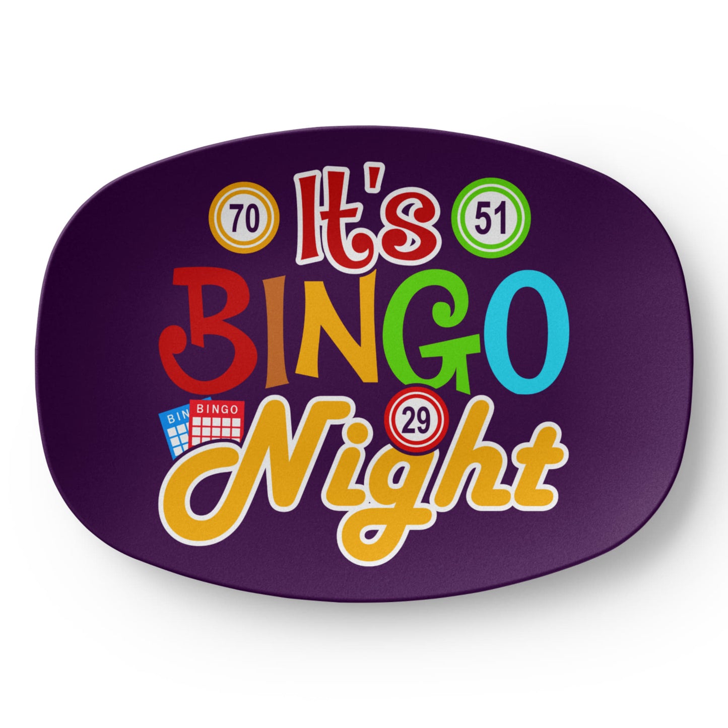 It's Bingo Night - 10” x 14” Platter - Gift for Her - Gift for Him