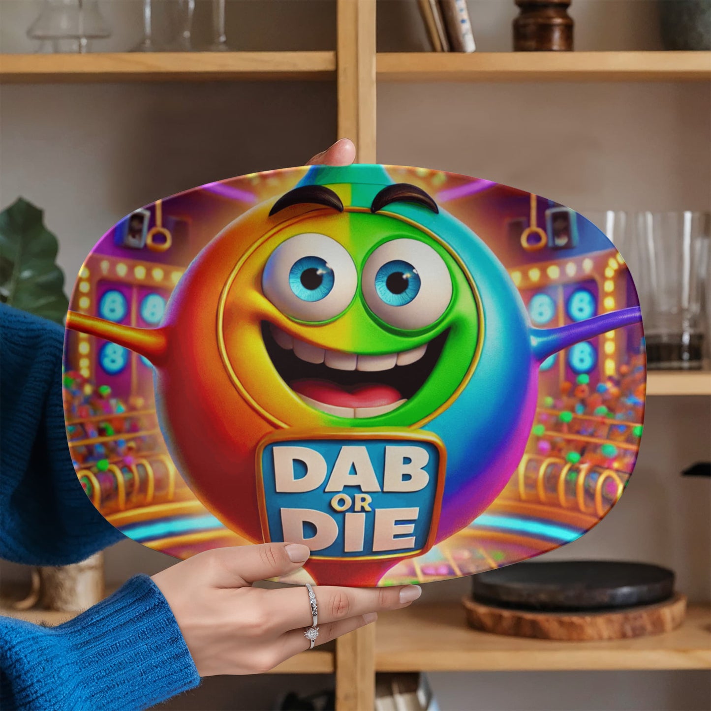 Dab Or Die 02 - 10” x 14” Platter- Gift for Her - Gift for Him
