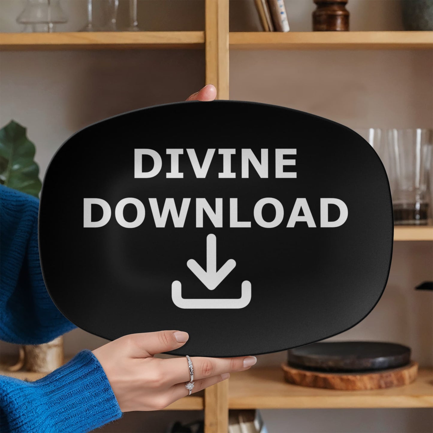 Divine Download - 10” x 14” Platter - Gift for Her - Gift for Him