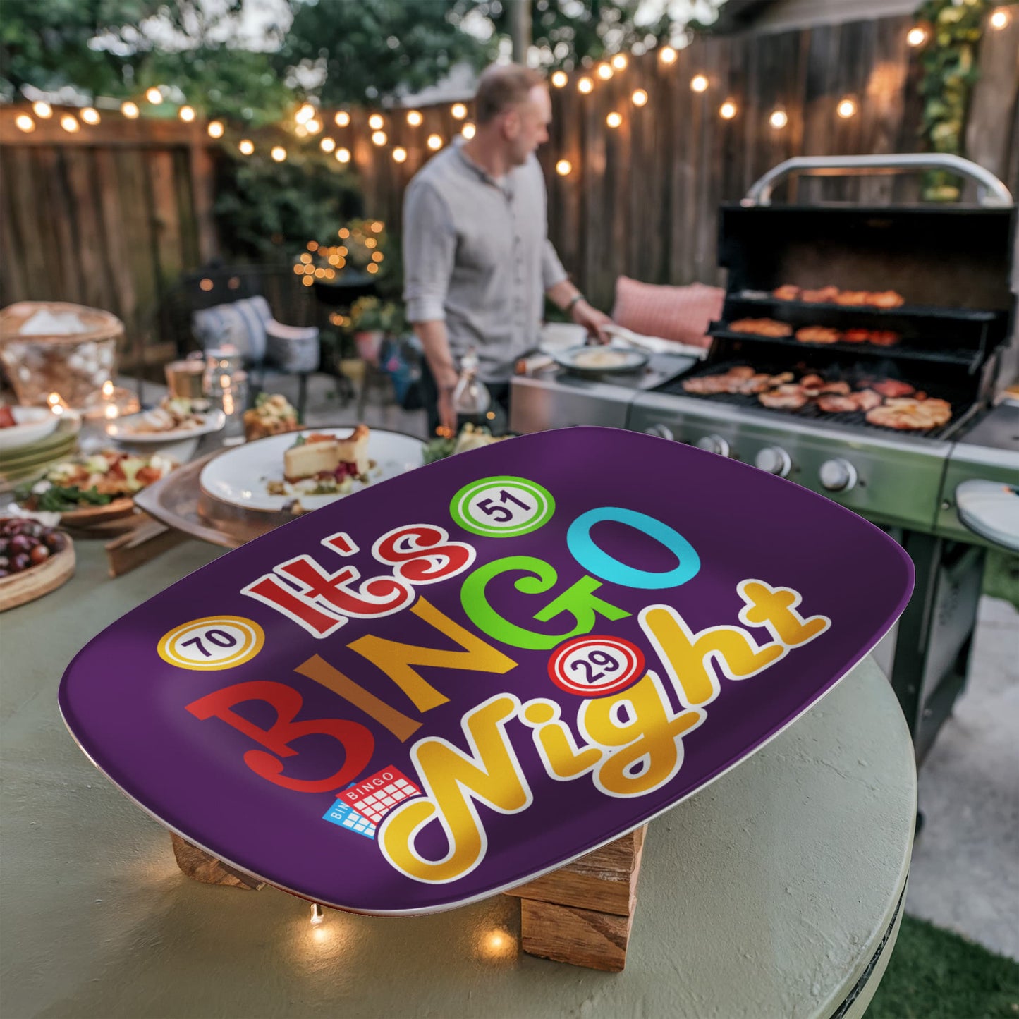 It's Bingo Night - 10” x 14” Platter - Gift for Her - Gift for Him