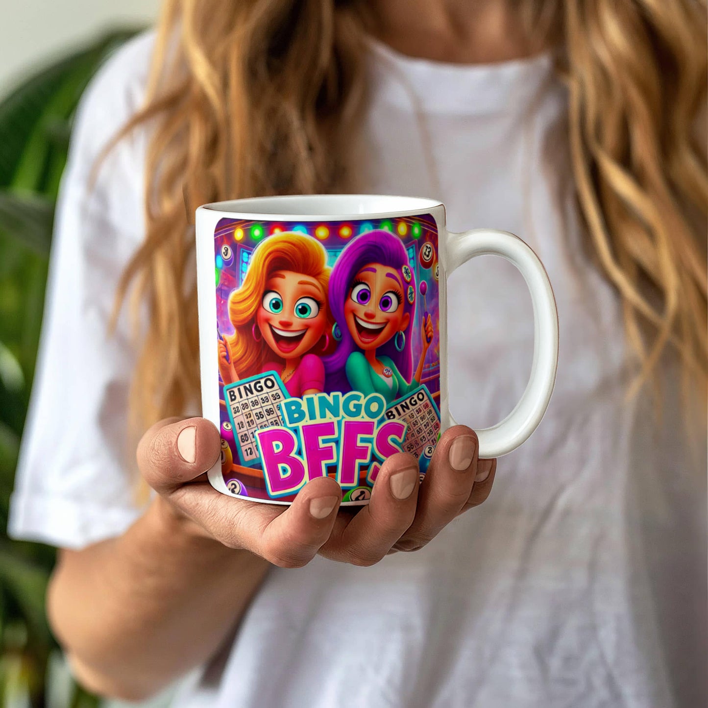 Bingo BFFS 2 - White Ceramic Mug 11oz. & 15oz. - Gift for Her