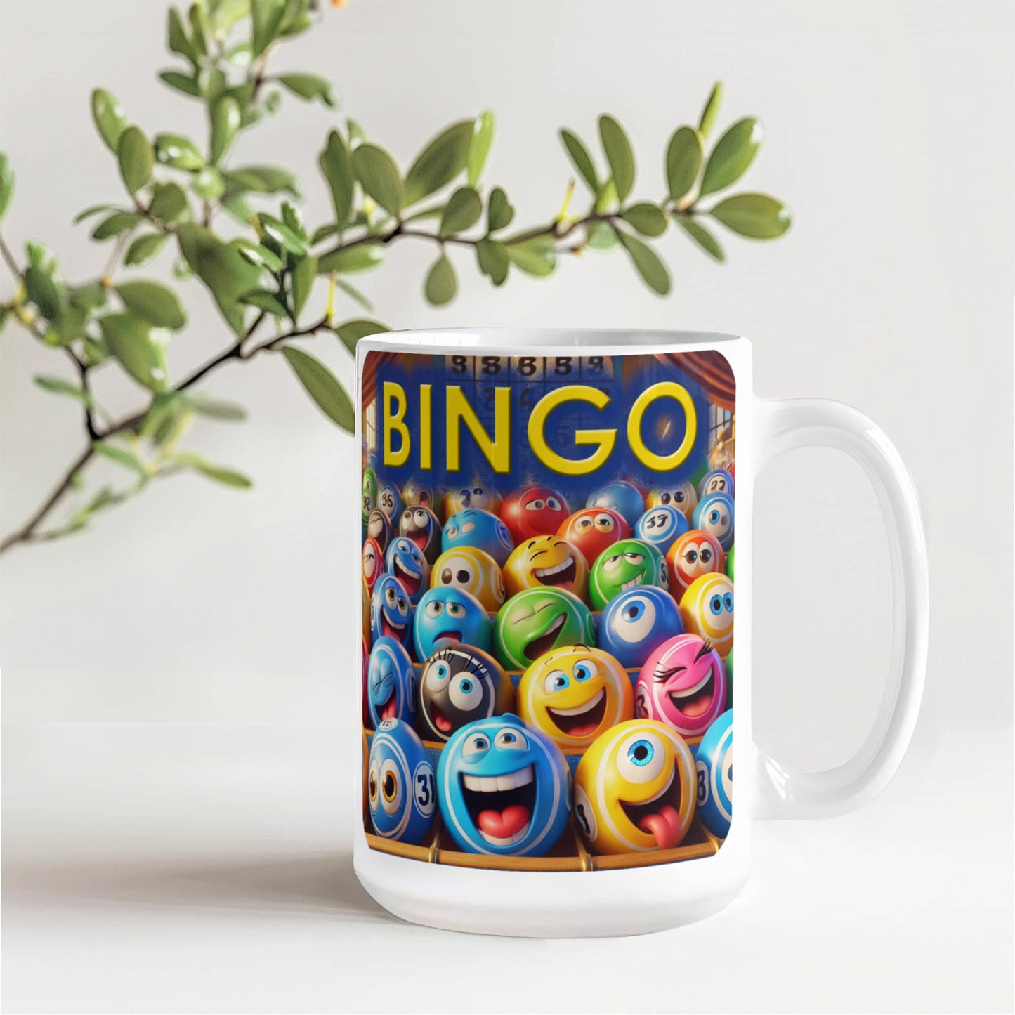 Bingo 01 - White Ceramic Mug 11oz. & 15oz. - Gift for Her - Gift for Him