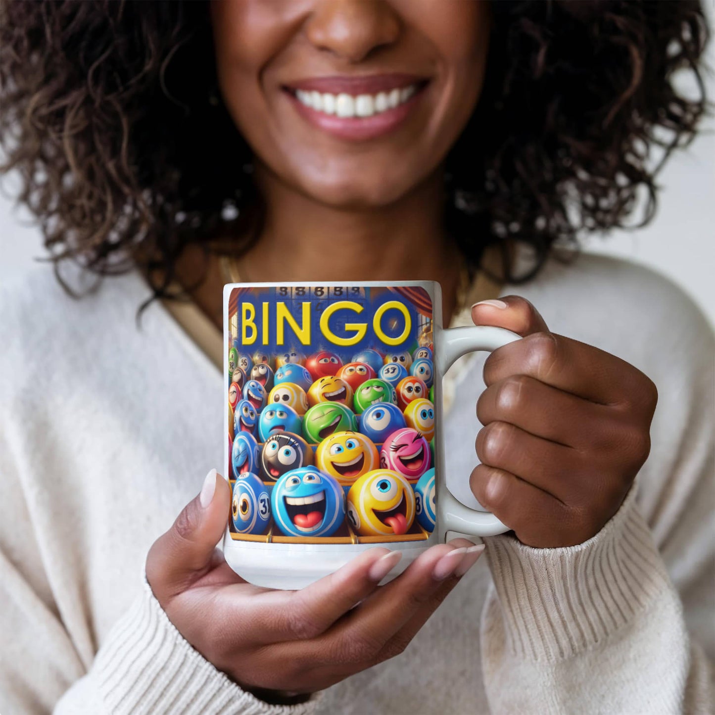 Bingo 01 - White Ceramic Mug 11oz. & 15oz. - Gift for Her - Gift for Him
