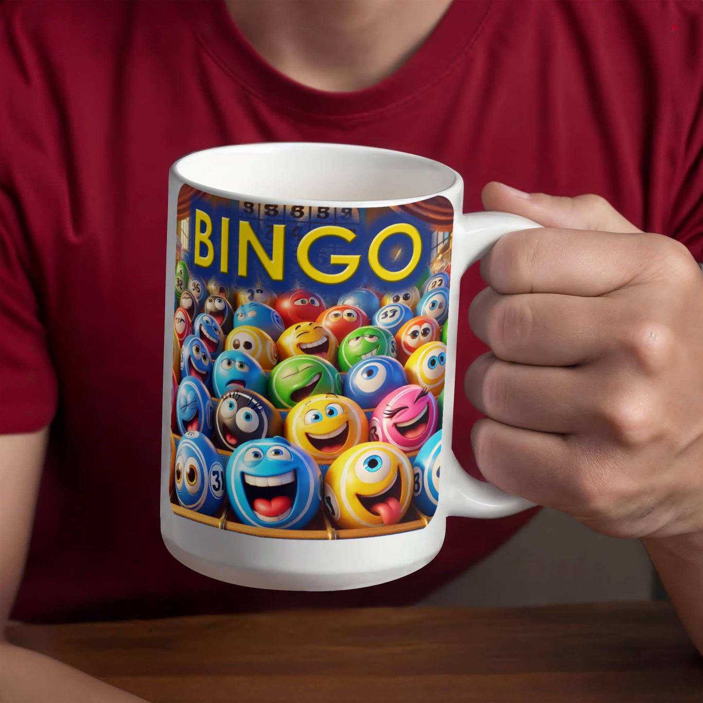 Bingo 01 - White Ceramic Mug 11oz. & 15oz. - Gift for Her - Gift for Him