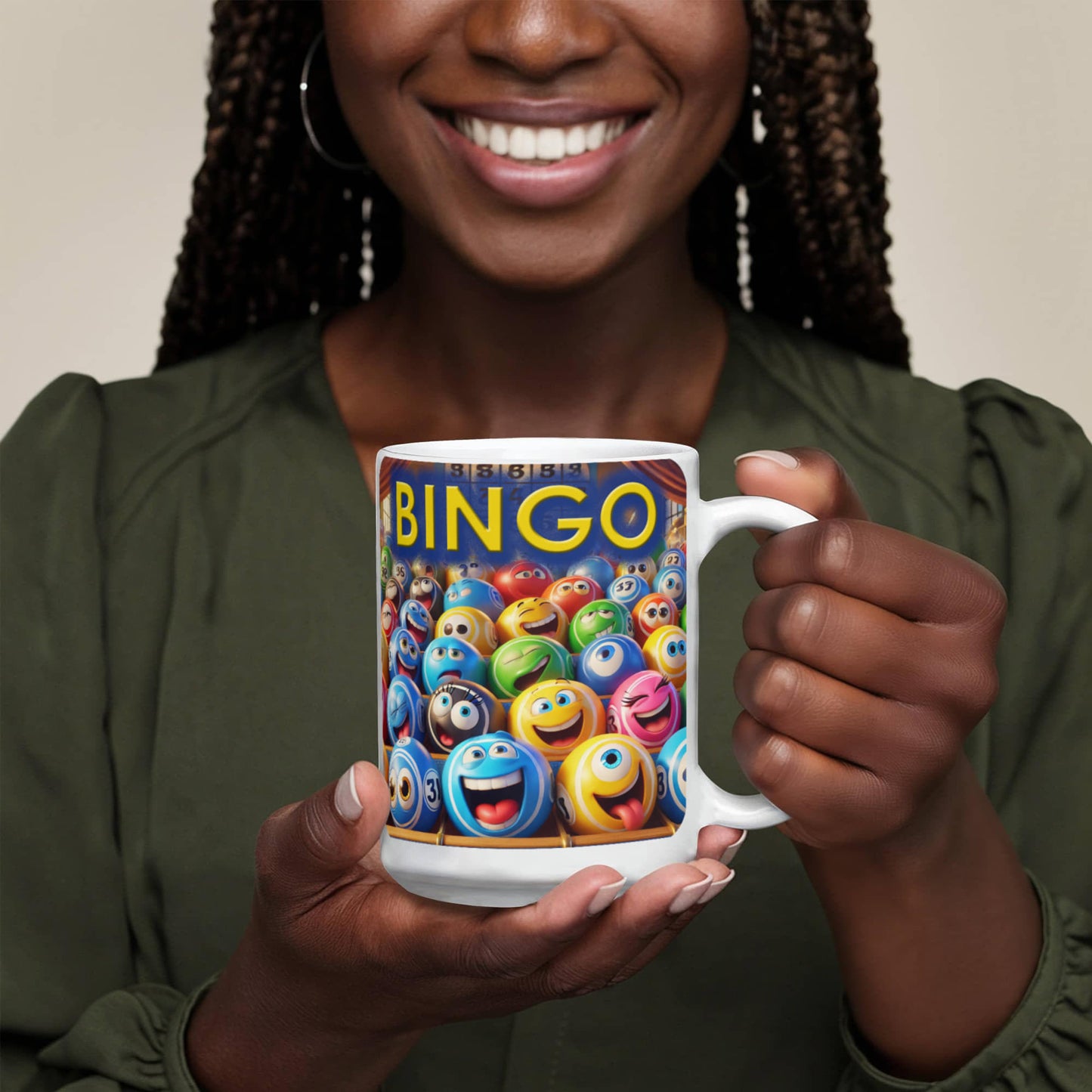 Bingo 01 - White Ceramic Mug 11oz. & 15oz. - Gift for Her - Gift for Him