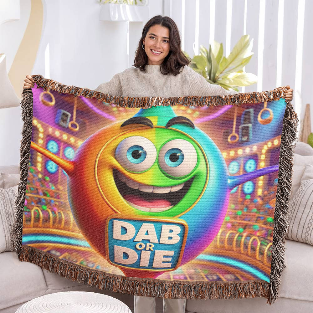 Dab Or Die 02 - Photo Heirloom Woven Blanket (Landscape) - Gift for Her - Gift for Him