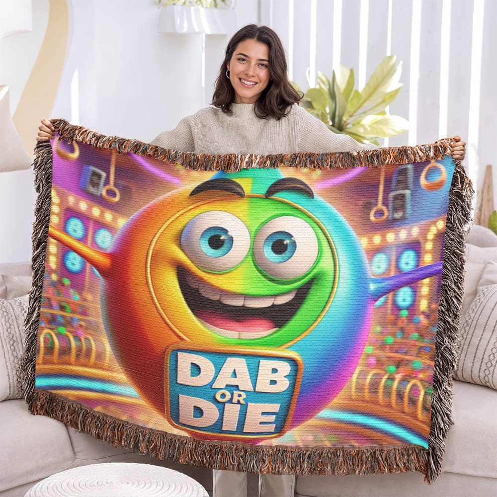 Dab Or Die 2 - Heirloom Artwork Woven Blanket (Landscape) - Gift for Her - Gift for Him