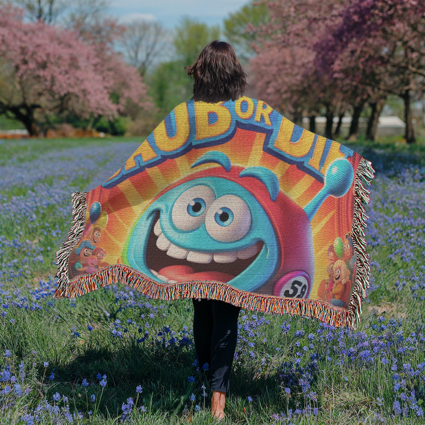 Daub Or Die - Heirloom Artwork Woven Blanket (Landscape) - Gift for Her - Gift for Him