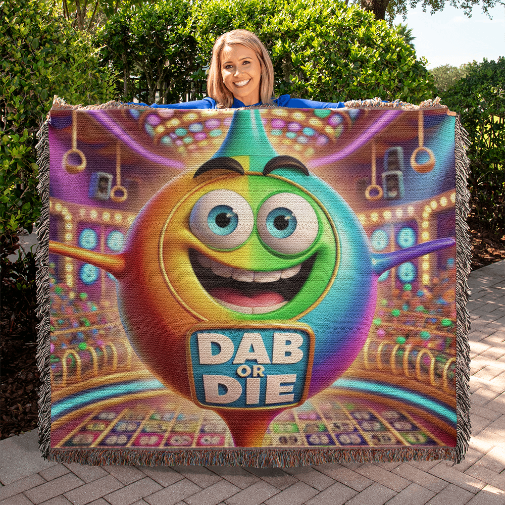 Dab Or Die 02 - Photo Heirloom Woven Blanket (Landscape) - Gift for Her - Gift for Him