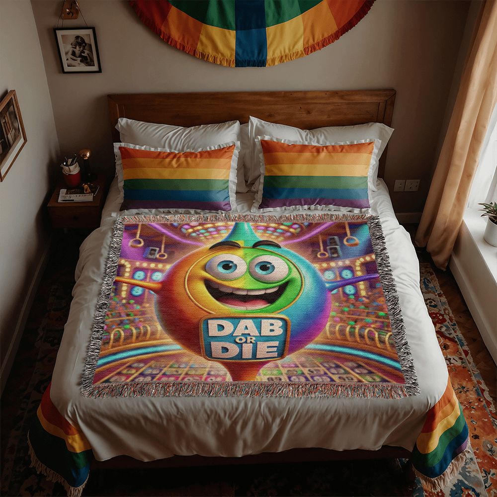Dab Or Die 02 - Photo Heirloom Woven Blanket (Landscape) - Gift for Her - Gift for Him