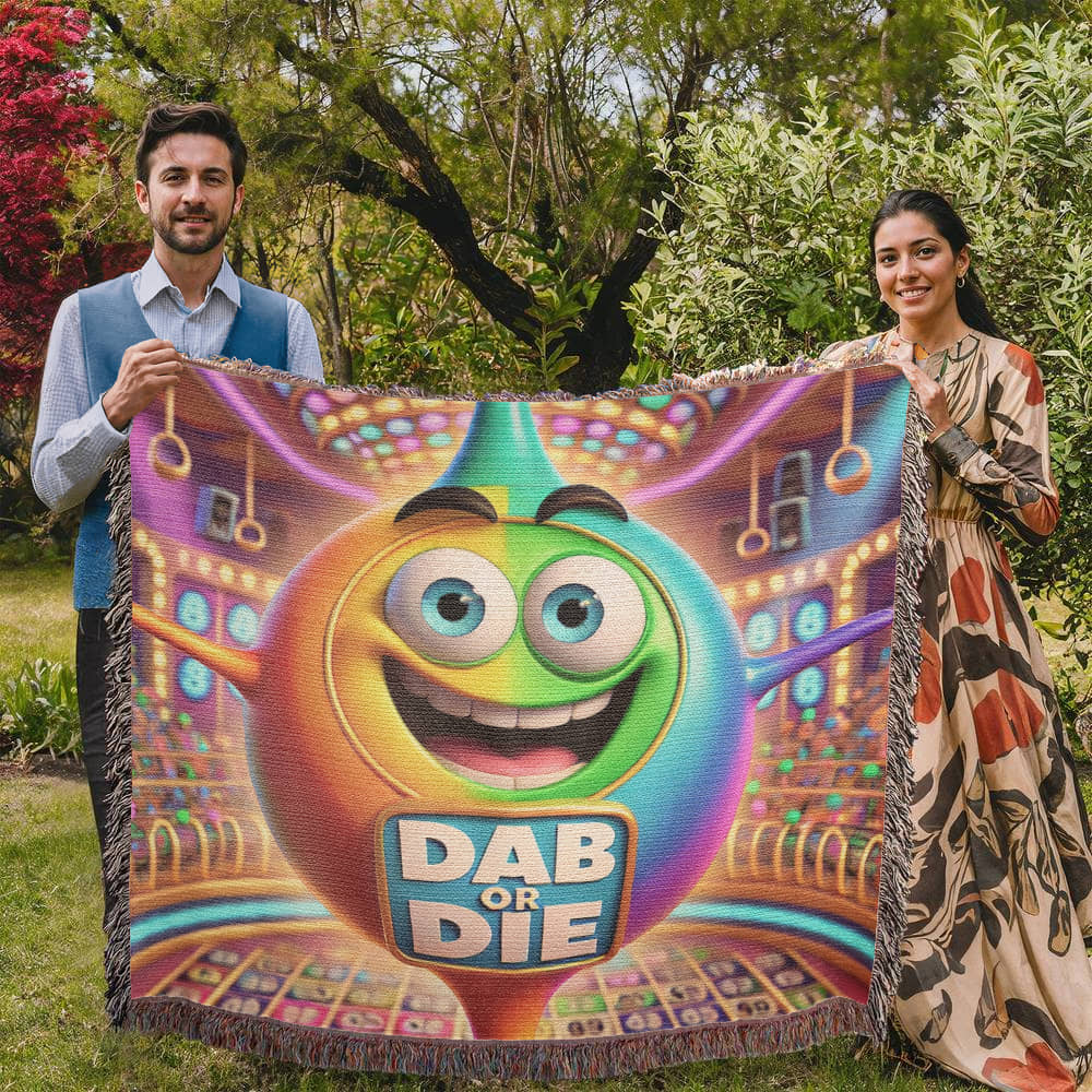 Dab Or Die 2 - Heirloom Artwork Woven Blanket (Landscape) - Gift for Her - Gift for Him