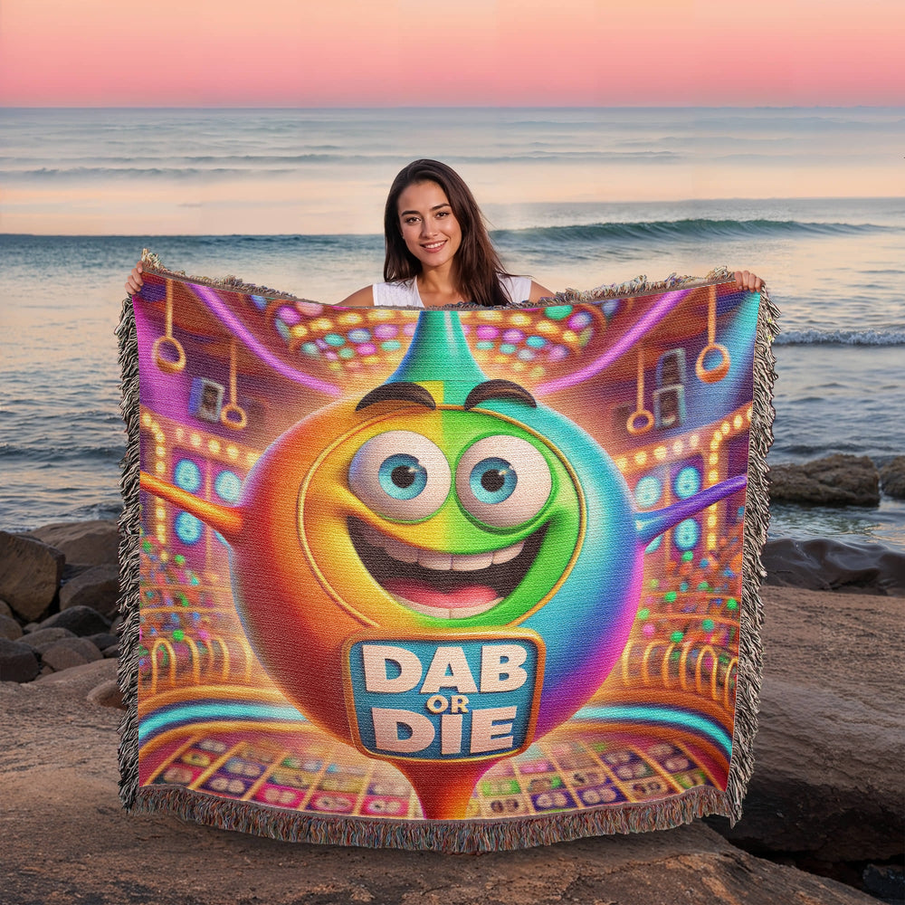 Dab Or Die 02 - Photo Heirloom Woven Blanket (Landscape) - Gift for Her - Gift for Him