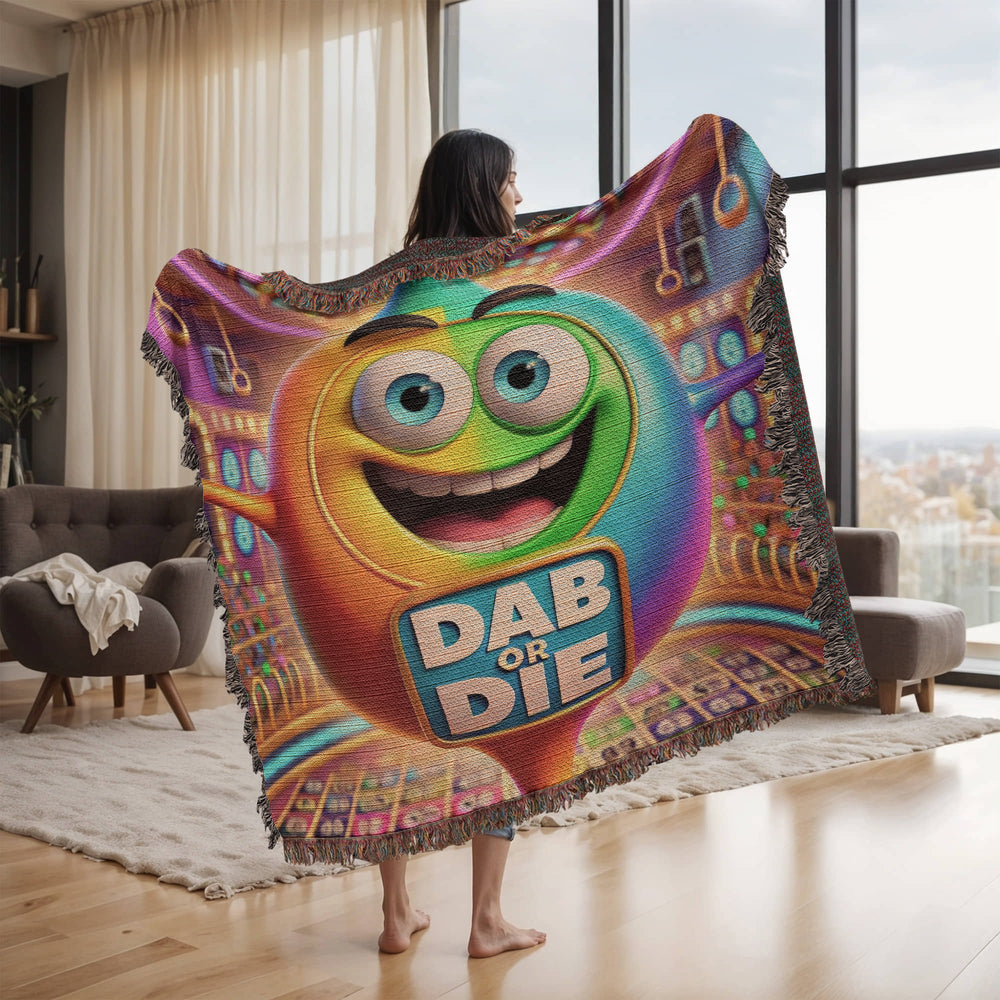 Dab Or Die 02 - Photo Heirloom Woven Blanket (Landscape) - Gift for Her - Gift for Him