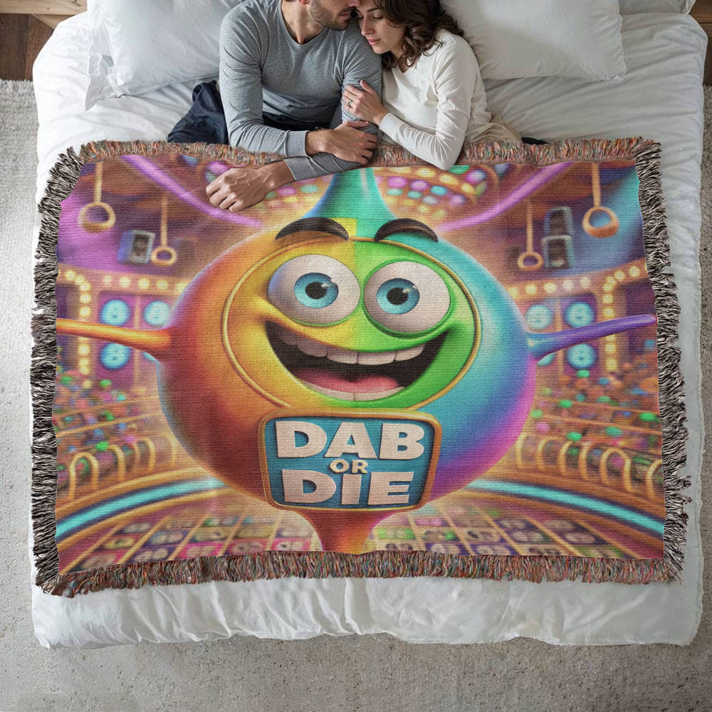 Dab Or Die 02 - Photo Heirloom Woven Blanket (Landscape) - Gift for Her - Gift for Him