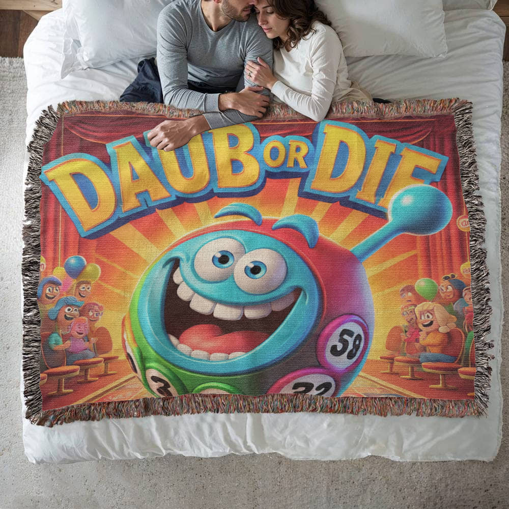 Daub Or Die - Heirloom Artwork Woven Blanket (Landscape) - Gift for Her - Gift for Him