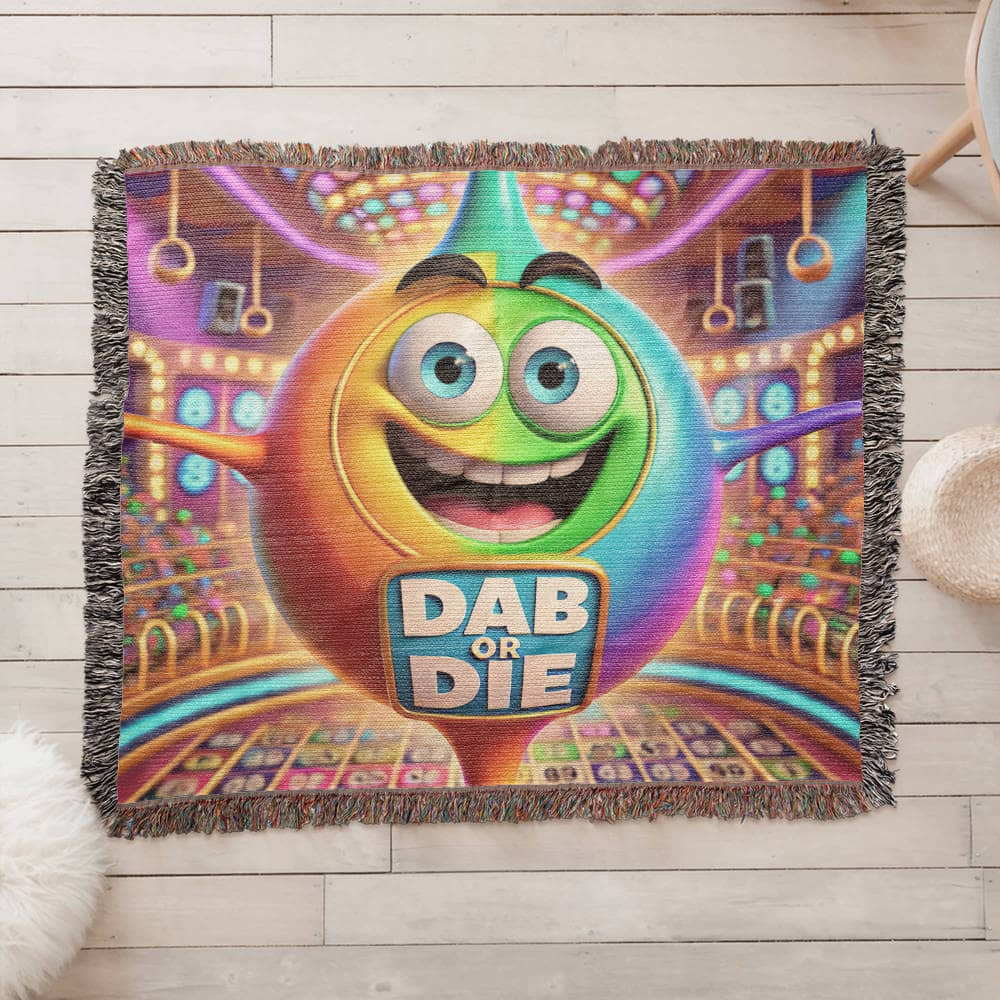 Dab Or Die 02 - Photo Heirloom Woven Blanket (Landscape) - Gift for Her - Gift for Him