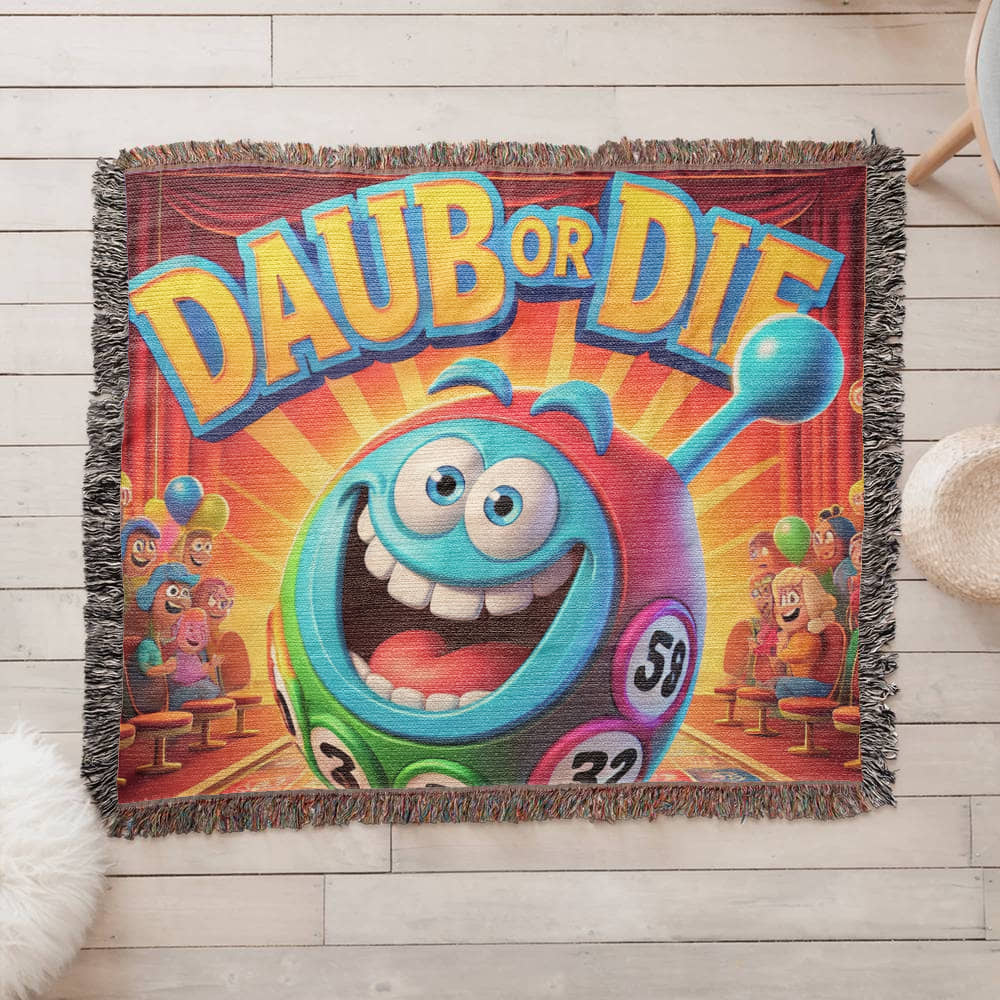 Daub Or Die - Heirloom Artwork Woven Blanket (Landscape) - Gift for Her - Gift for Him