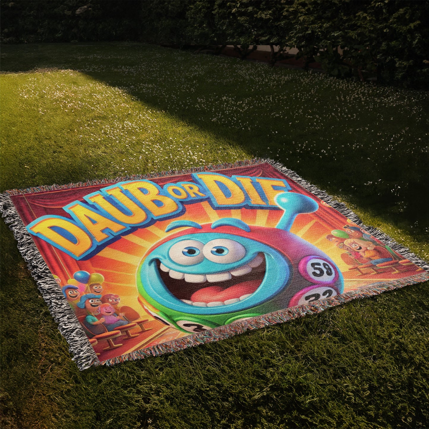 Daub Or Die - Heirloom Artwork Woven Blanket (Landscape) - Gift for Her - Gift for Him