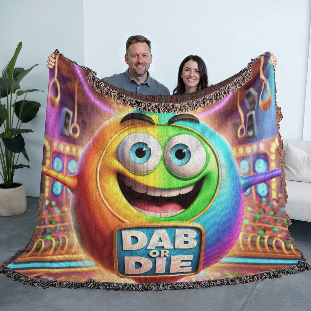Dab Or Die 02 - Photo Heirloom Woven Blanket (Landscape) - Gift for Her - Gift for Him
