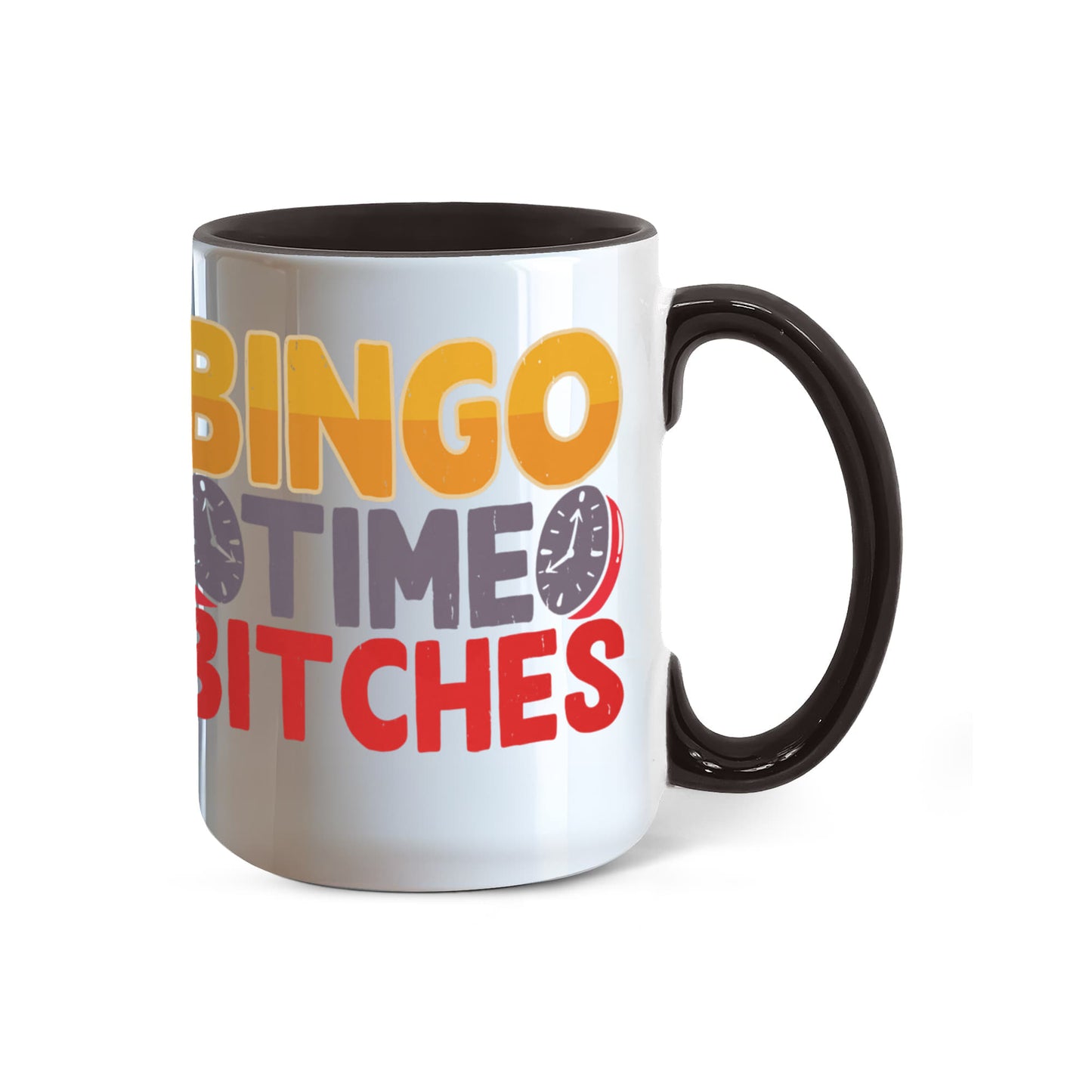 Bingo Time Bitches - Color Accent Mug - Gift for Her