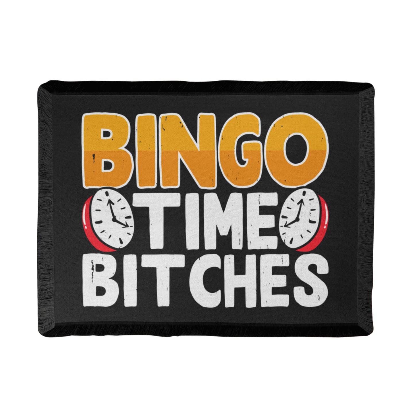 Bingo Time Bitches - Printed Woven Blanket (Landscape) - Gift for Her