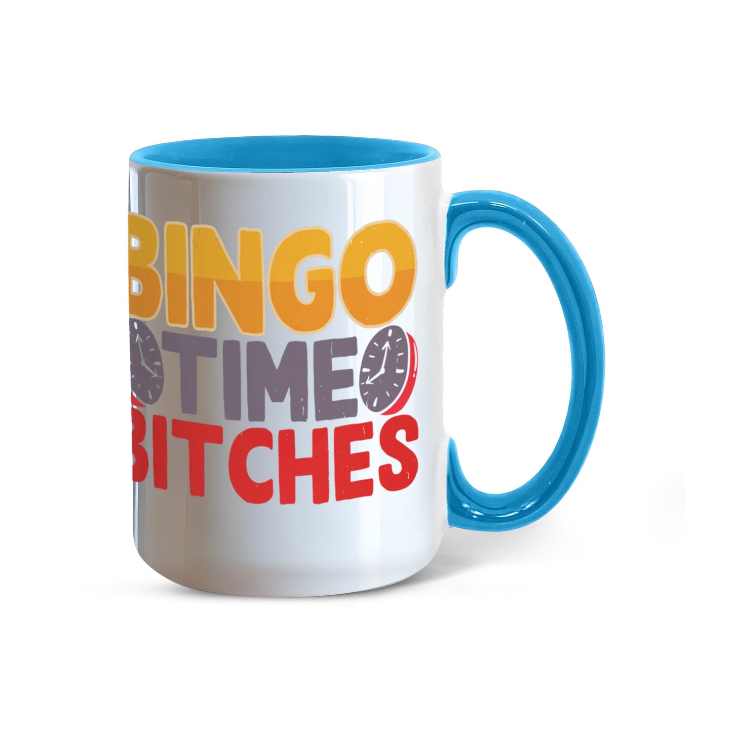 Bingo Time Bitches - Color Accent Mug - Gift for Her