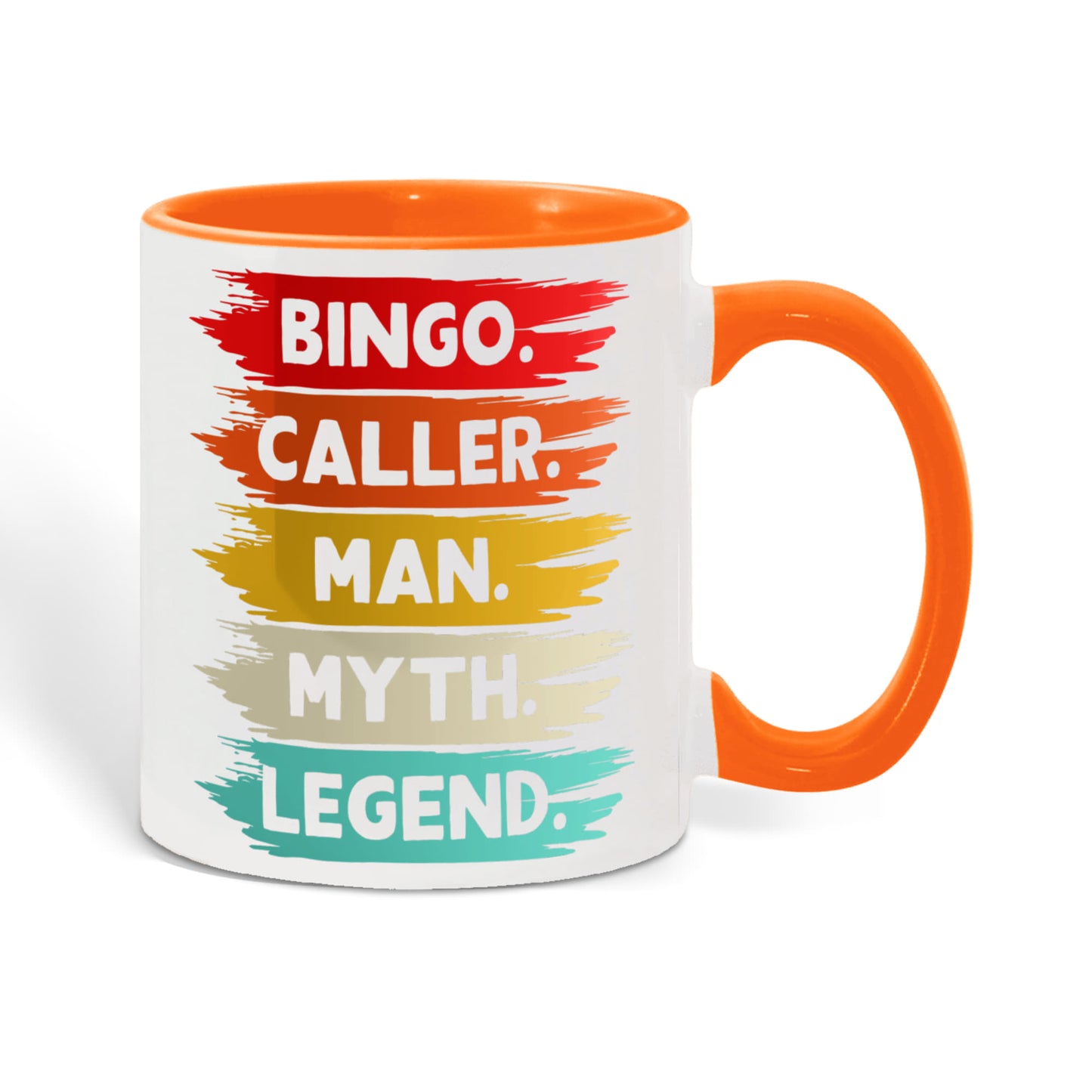 Bingo. Caller. Man. Myth. Legend.- Color Accent Mug - Gift for Him