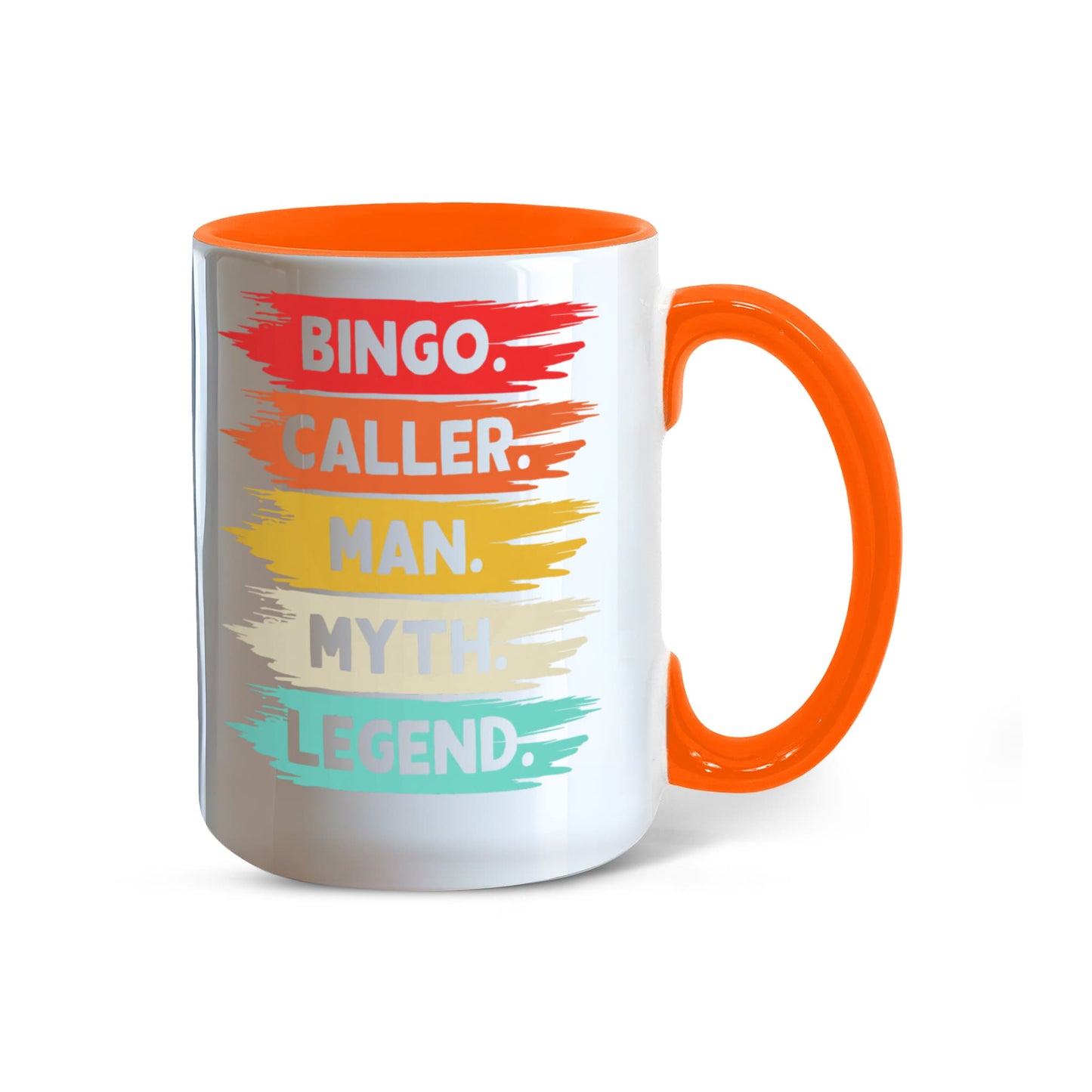 Bingo. Caller. Man. Myth. Legend.- Color Accent Mug - Gift for Him