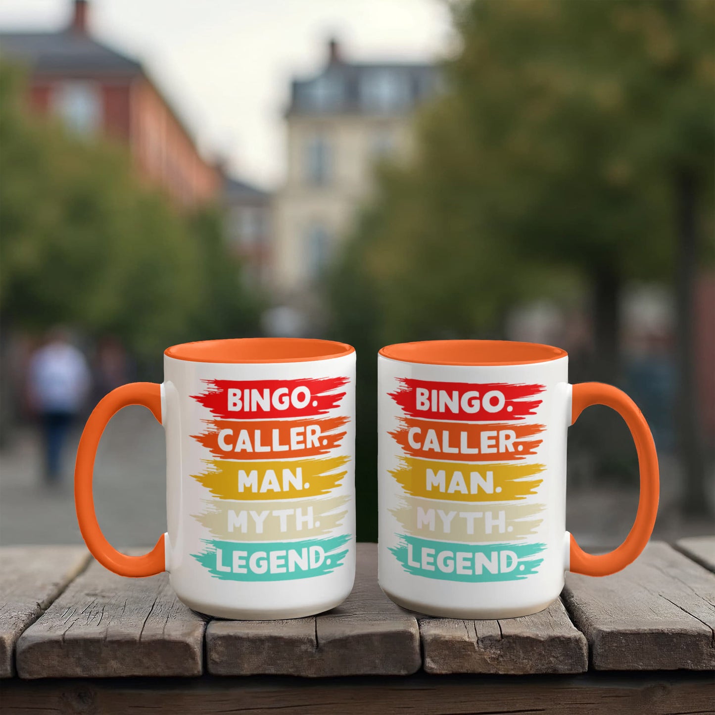 Bingo. Caller. Man. Myth. Legend.- Color Accent Mug - Gift for Him
