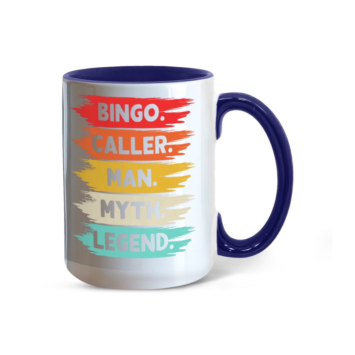 Bingo. Caller. Man. Myth. Legend.- Color Accent Mug - Gift for Him
