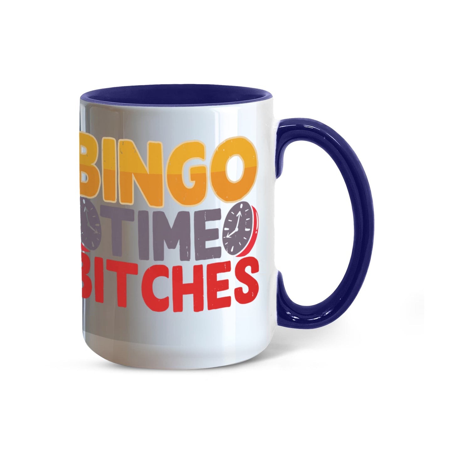 Bingo Time Bitches - Color Accent Mug - Gift for Her