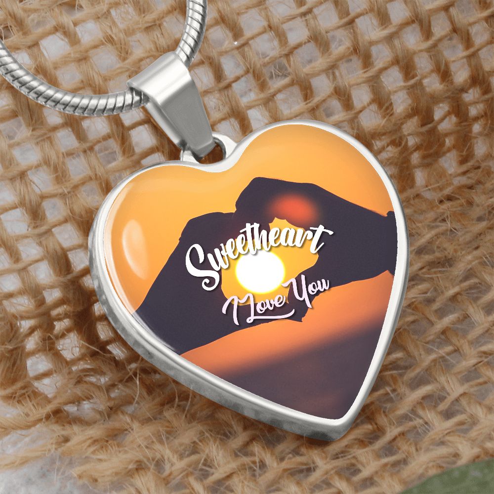 Sweetheart, I Love You - Heart Necklace - Gift for Her