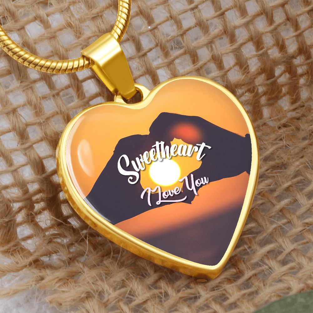 Sweetheart, I Love You - Heart Necklace - Gift for Her