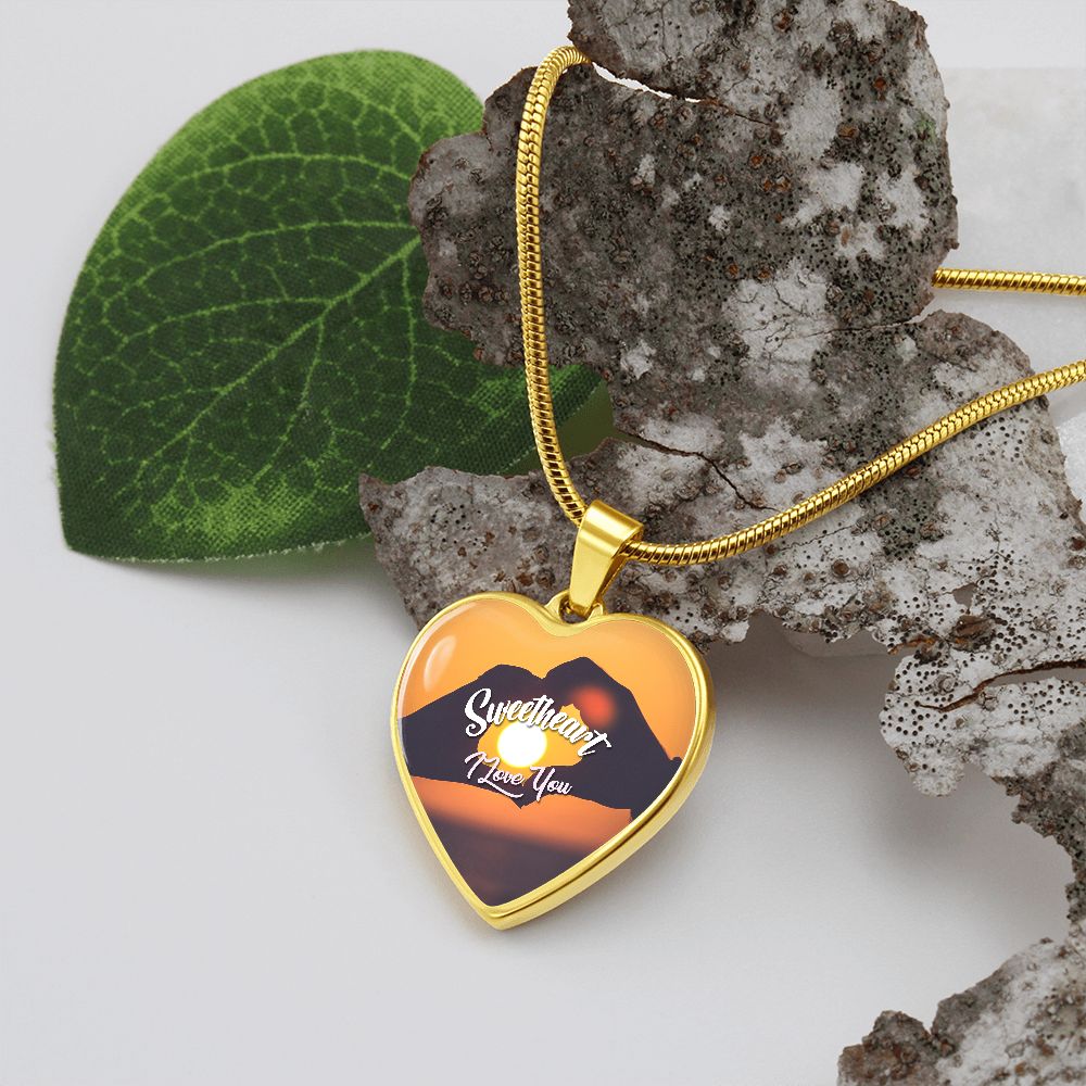 Sweetheart, I Love You - Heart Necklace - Gift for Her