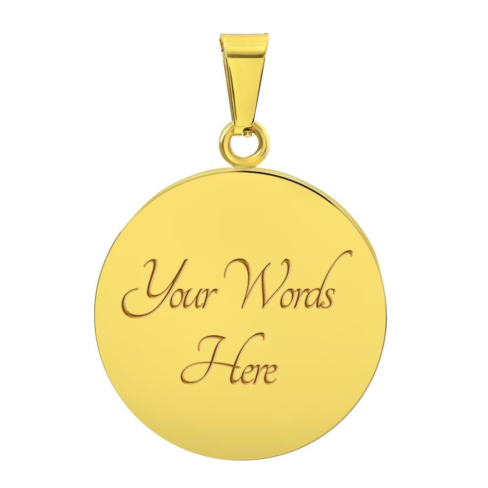 Love You To The Moon & Back, Mom - Circle Necklace - Gift for Mom