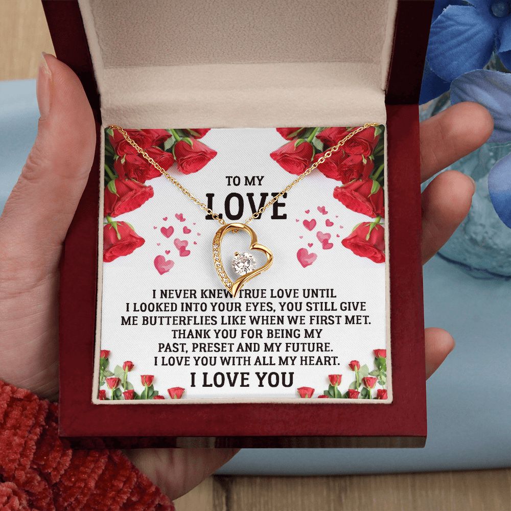 To My Love - I Love You With All My Heart - Forever Love Necklace - Gift for Her