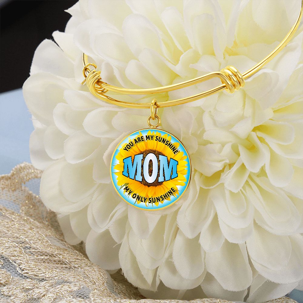 You Are My Sunshine - Circle Bangle - Gift for Mom