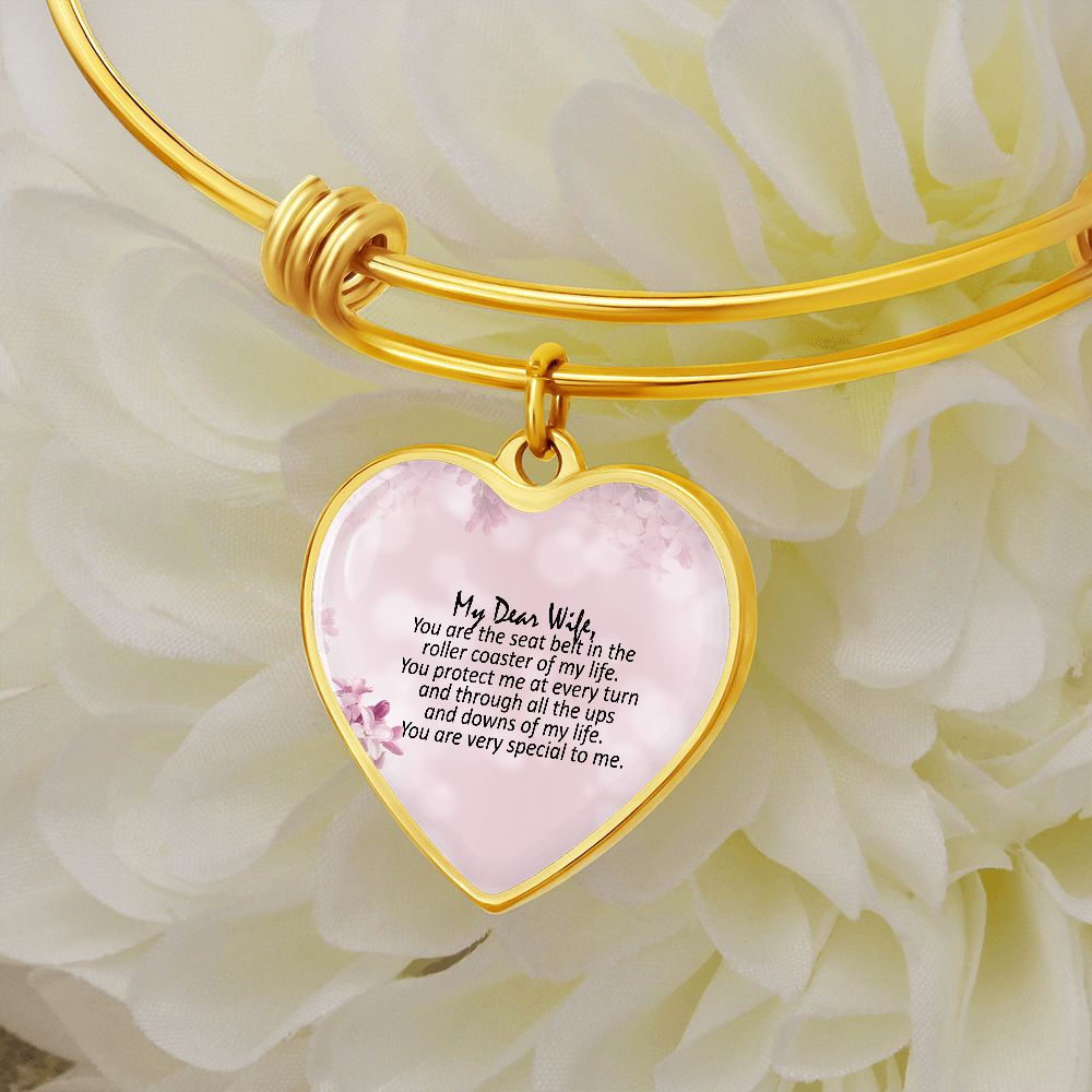 My Dear Wife, You Are Very Special To Me - Heart Bangle - Gift for Wife