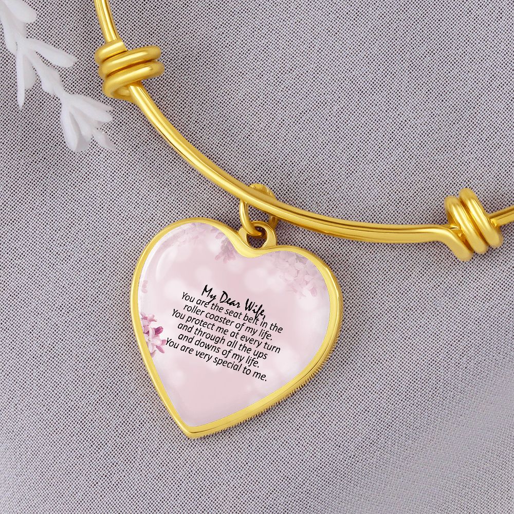 My Dear Wife, You Are Very Special To Me - Heart Bangle - Gift for Wife
