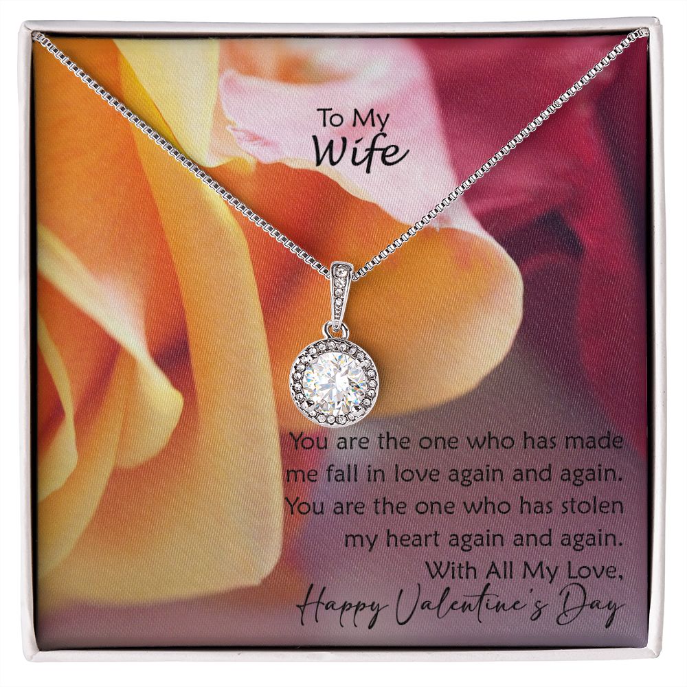 To My Wife, With All My Love Happy Valentine's Day - Eternal Hope Necklace - Gift for Wife