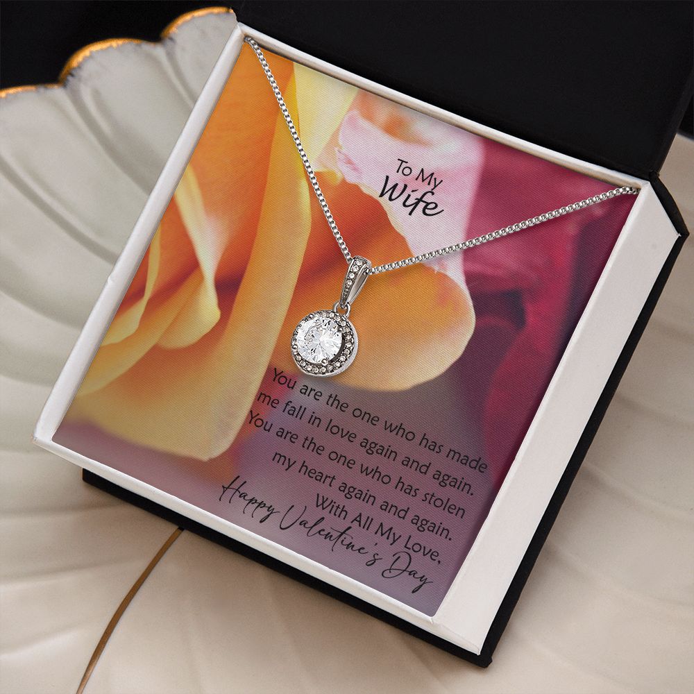 To My Wife, With All My Love Happy Valentine's Day - Eternal Hope Necklace - Gift for Wife
