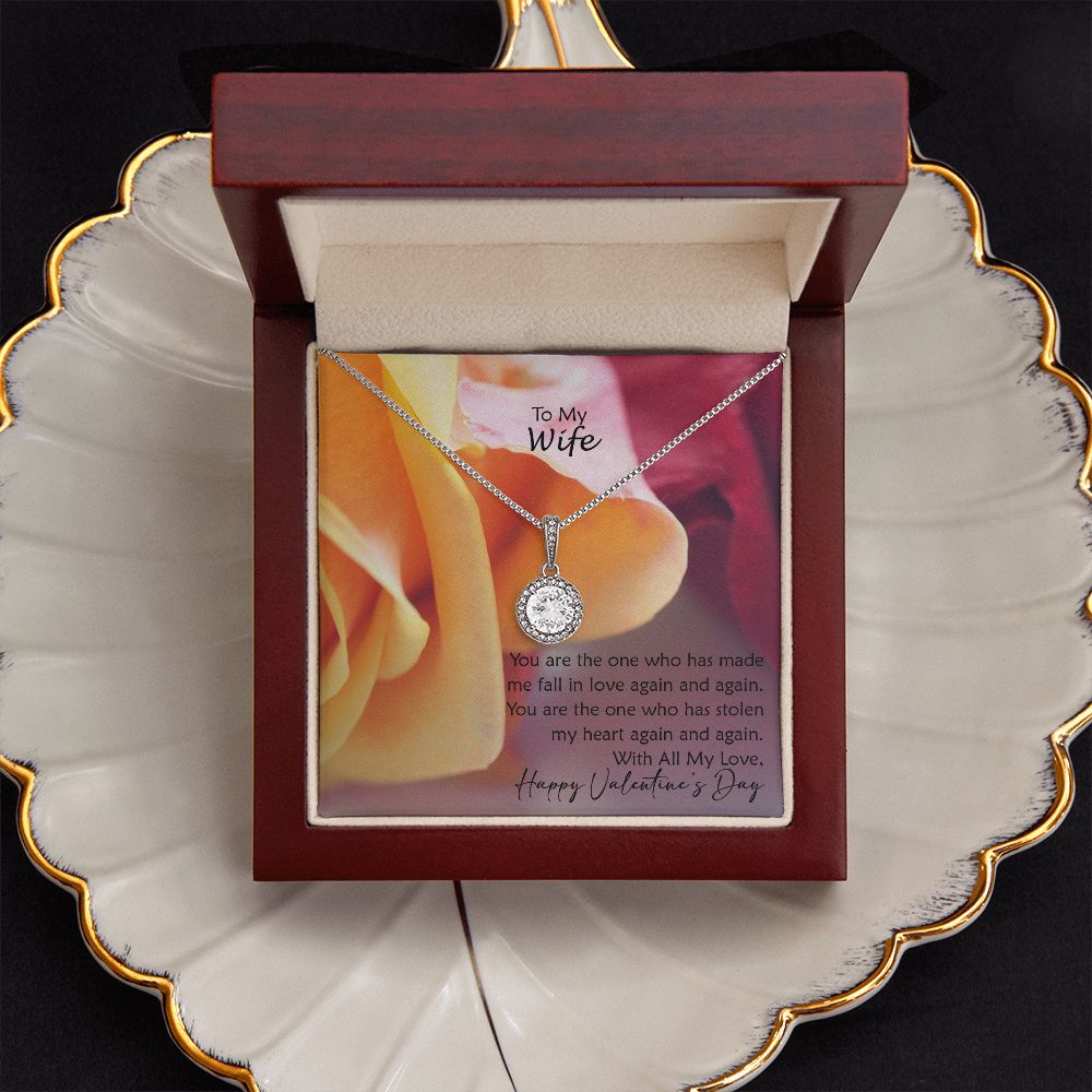 To My Wife, With All My Love Happy Valentine's Day - Eternal Hope Necklace - Gift for Wife