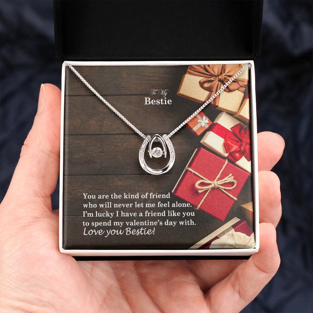 To My Bestie, I'm Lucky I Have A Friend Like You - Lucky In Love Necklace - Gift for Friend