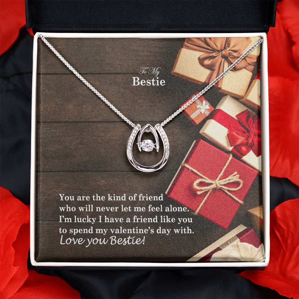 To My Bestie, I'm Lucky I Have A Friend Like You - Lucky In Love Necklace - Gift for Friend